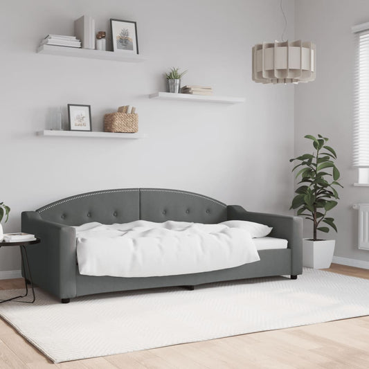 vidaXL Day Bed Dark Grey 90x190 cm Fabric
