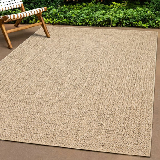 vidaXL Rug 160x230 cm Jute Look Indoor and Outdoor