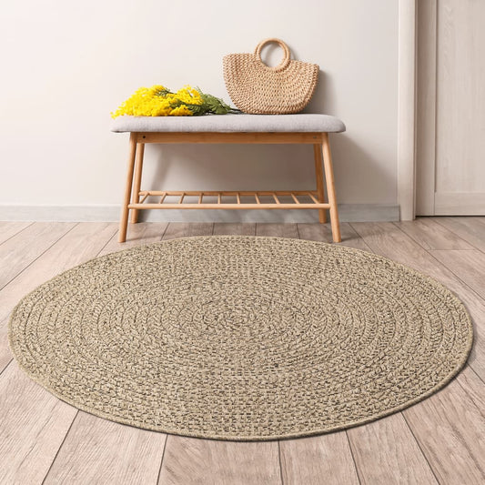 vidaXL Rug 160 cm Jute Look Indoor and Outdoor