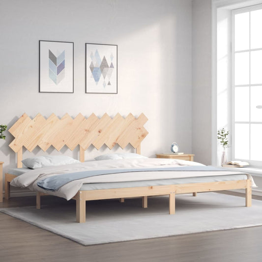 vidaXL Bed Frame with Headboard 200x200 cm Solid Wood
