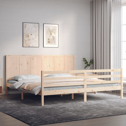 vidaXL Bed Frame with Headboard 200x200 cm Solid Wood