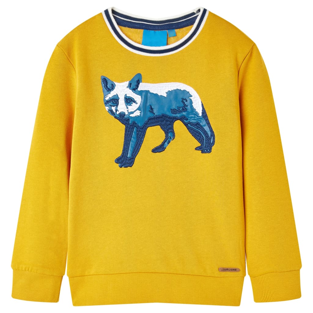 Kids' Sweatshirt Fox Print Ochre 104