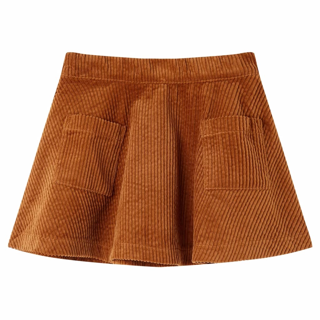 Kids' Skirt with Pockets Corduroy Cognac 128
