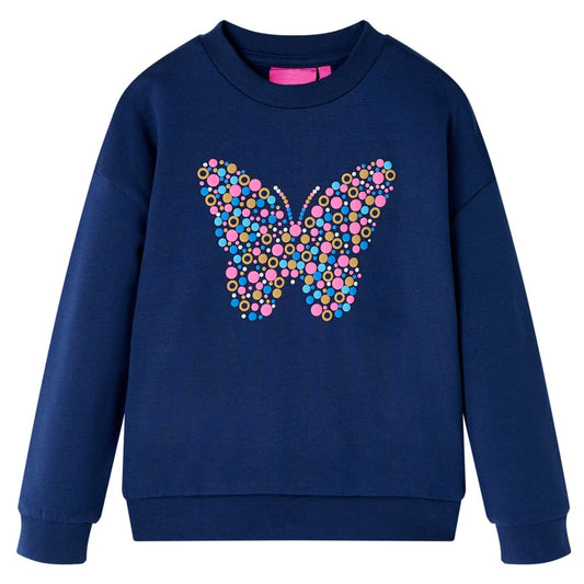 Kids' Sweatshirt Butterfly Print Navy 92