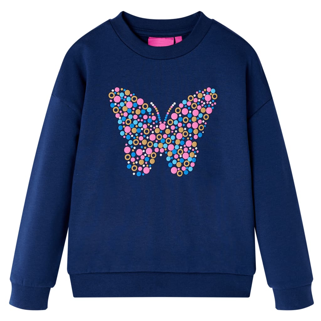 Kids' Sweatshirt Butterfly Print Navy 140