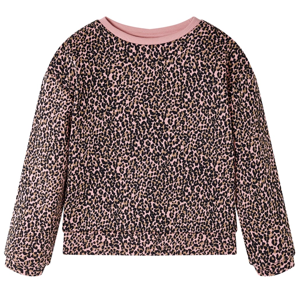 Kids' Sweatshirt Leopard Print Medium Pink 128