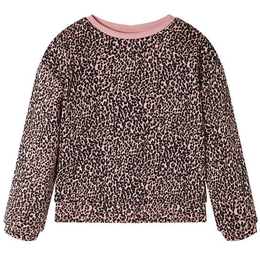 Kids' Sweatshirt Leopard Print Medium Pink 128