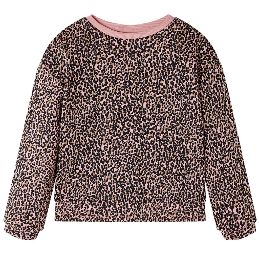 Kids' Sweatshirt Leopard Print Medium Pink 140