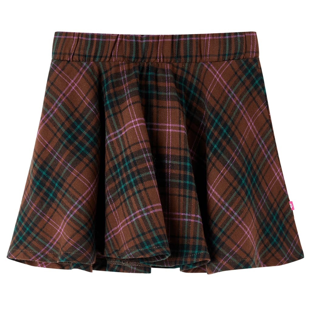 Kids' Skirt Plaid Pattern Cognac 92