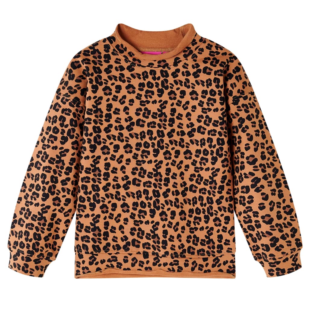 Kids' Sweatshirt Leopard Print Light Cognac 140