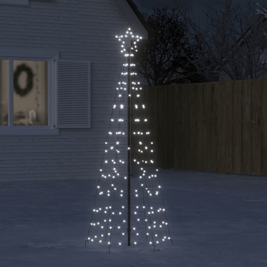 vidaXL Christmas Tree Light with Spikes 220 LEDs Cold White 180 cm