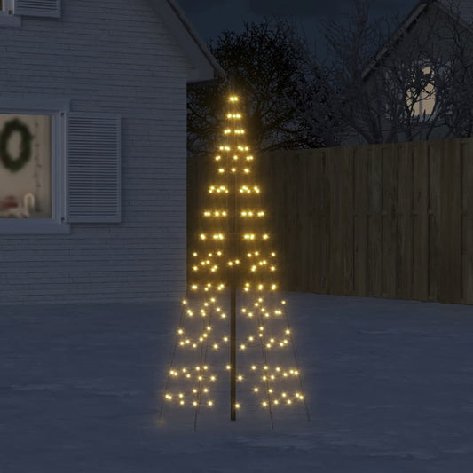 vidaXL Christmas Tree Light on Flagpole 200 LEDs Warm White 180 cm