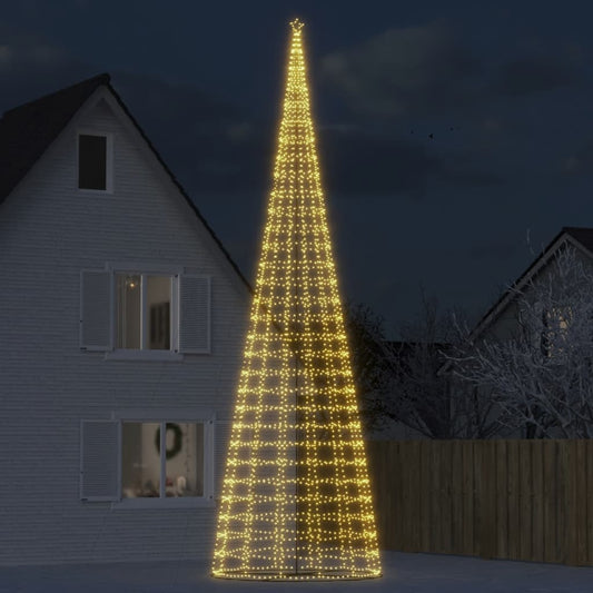 vidaXL Christmas Tree Light Cone 3020 LEDs Warm White 800 cm