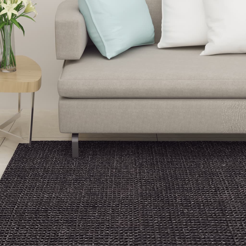 vidaXL Sisal Rug for Scratching Post Black 66x200 cm