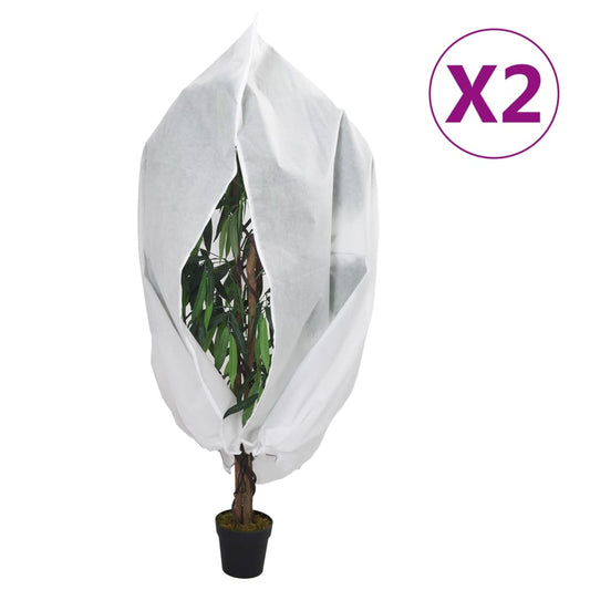 vidaXL Plant Fleece Covers with Zip 2 pcs 70 g/må_ 2.36x2 m