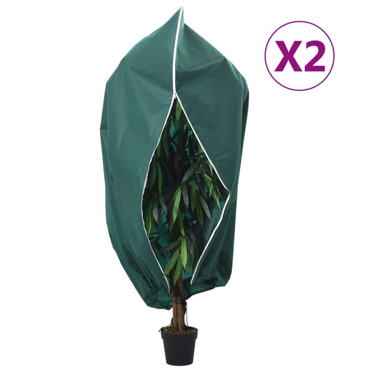 vidaXL Plant Fleece Covers with Zip 2 pcs 70 g/må_ 3.93x3.5 m