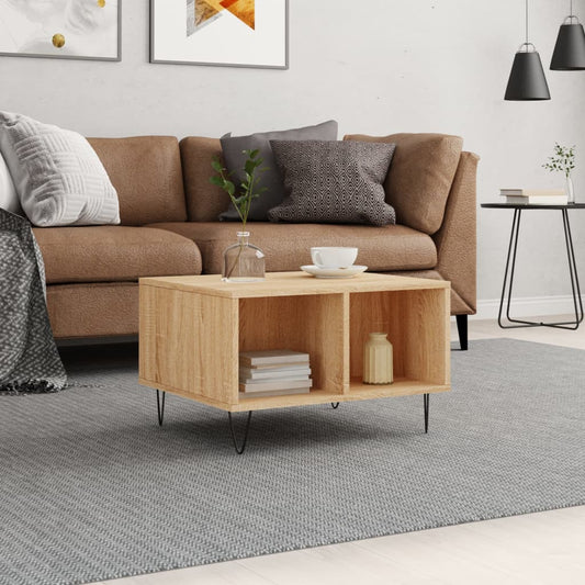 vidaXL Coffee Table Sonoma Oak 60x50x36.5 cm Engineered Wood