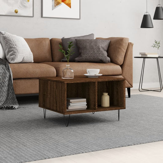 vidaXL Coffee Table Brown Oak 60x50x36.5 cm Engineered Wood