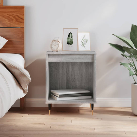 vidaXL Bedside Cabinet Grey Sonoma 40x35x50 cm Engineered Wood