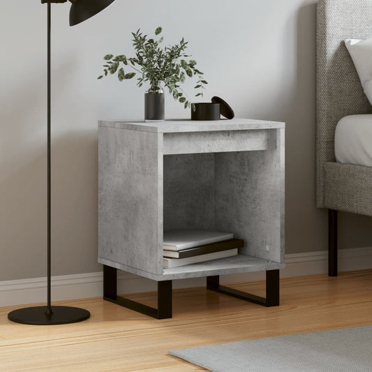 vidaXL Bedside Cabinet Concrete Grey 40x35x50 cm Engineered Wood