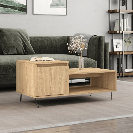 vidaXL Coffee Table Sonoma Oak 100x50x45 cm Engineered Wood