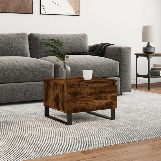 vidaXL Coffee Table Smoked Oak 50x46x35 cm Engineered Wood