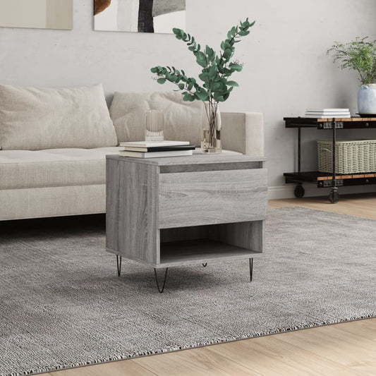 vidaXL Coffee Table Grey Sonoma 50x46x50 cm Engineered Wood