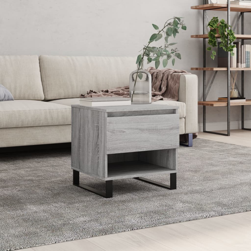 vidaXL Coffee Table Grey Sonoma 50x46x50 cm Engineered Wood