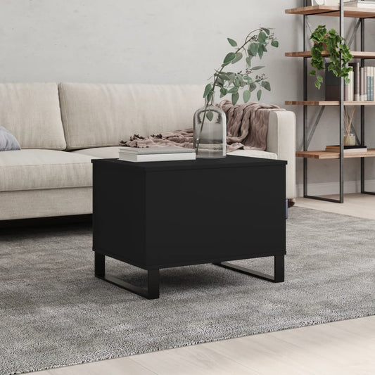 vidaXL Coffee Table Black 60x44.5x45 cm Engineered Wood