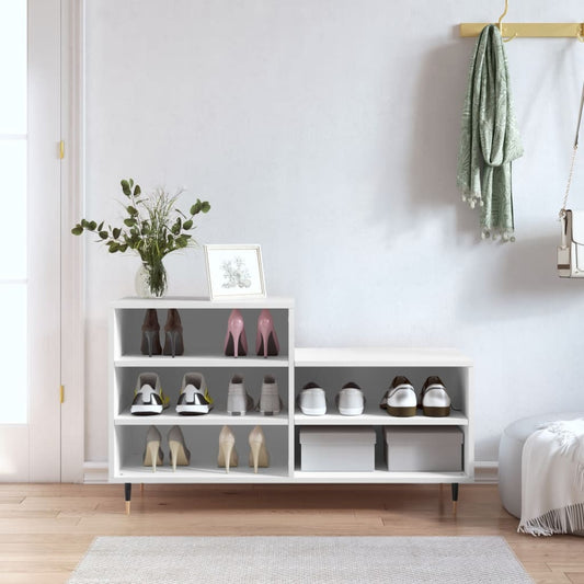 vidaXL Shoe Cabinet White 102x36x60 cm Engineered Wood