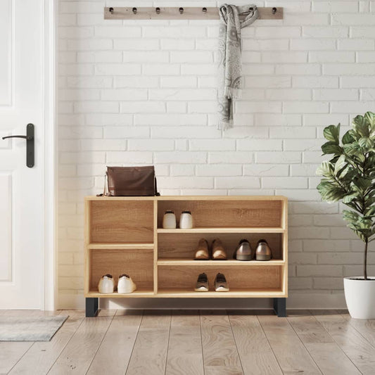 vidaXL Shoe Cabinet Sonoma Oak 102x36x60 cm Engineered Wood