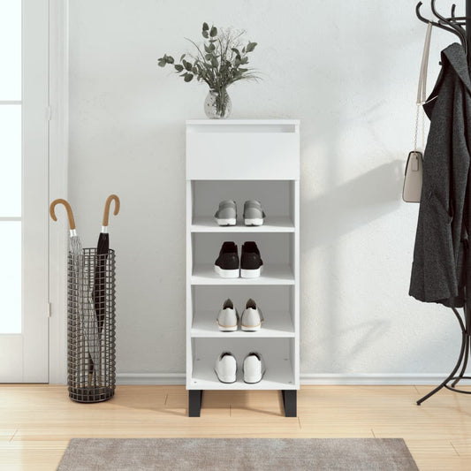 vidaXL Shoe Cabinet White 40x36x105 cm Engineered Wood