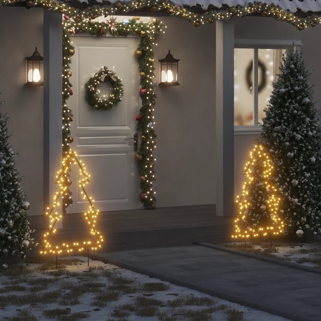 vidaXL Christmas Light Decoration with Spikes Tree 115 LEDs 90 cm