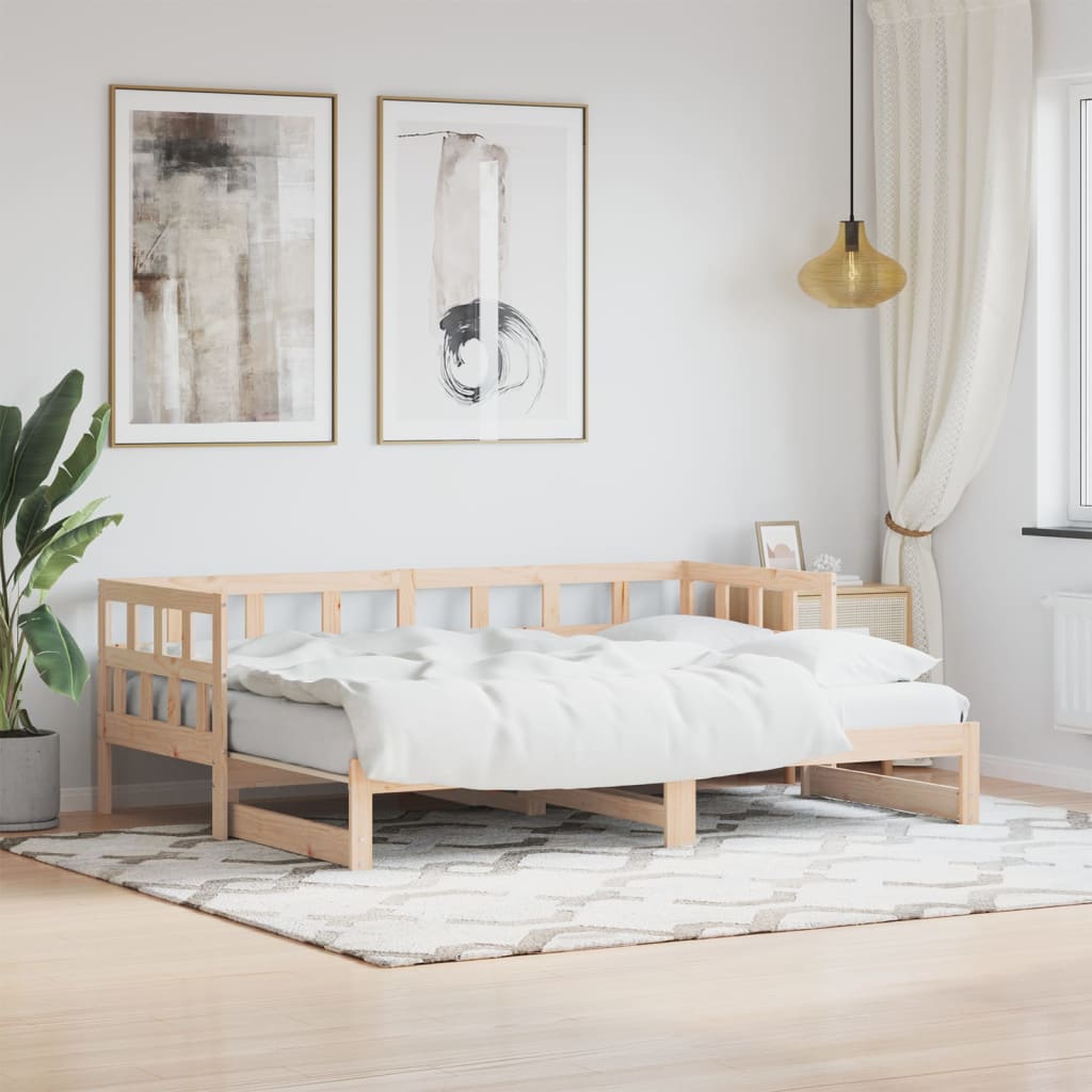 vidaXL Daybed with Trundle 80x200 cm Solid Wood Pine