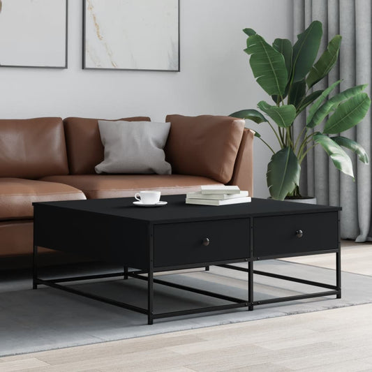 vidaXL Coffee Table Black 100x99x40 cm Engineered Wood