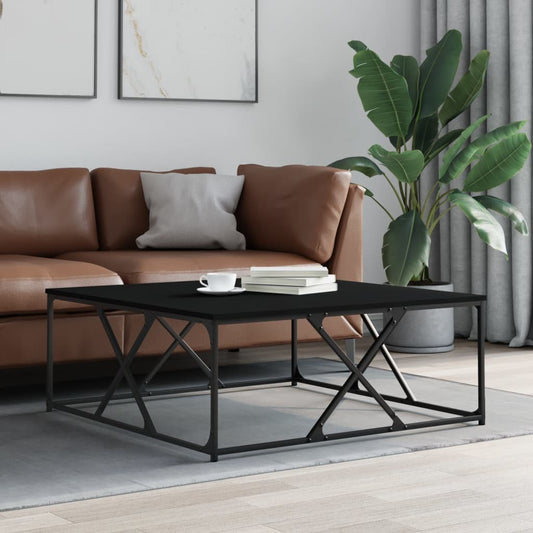 vidaXL Coffee Table Black 100x100x40 cm Engineered Wood