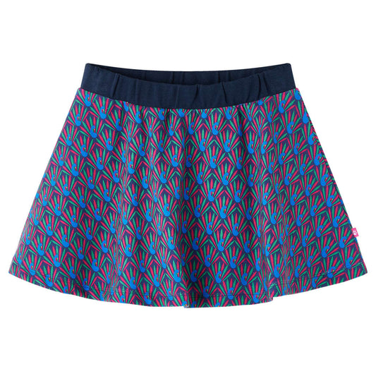 Kids' Skirt Peacock Print Navy 104