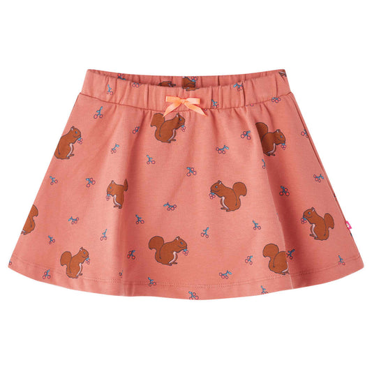 Kids' Skirt Squirrels Print Old Rose 92
