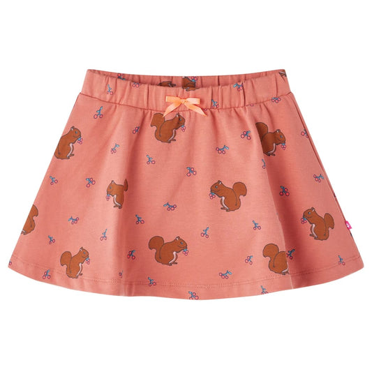 Kids' Skirt Squirrels Print Old Rose 140