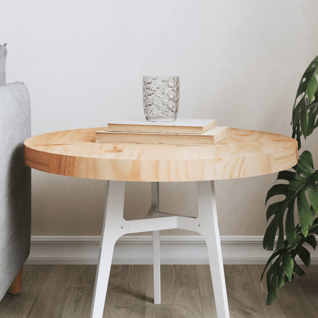vidaXL Table Top Round Ì÷50x3 cm Solid Wood Pine