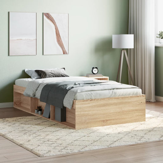 vidaXL Bed Frame Sonoma Oak 90x200 cm
