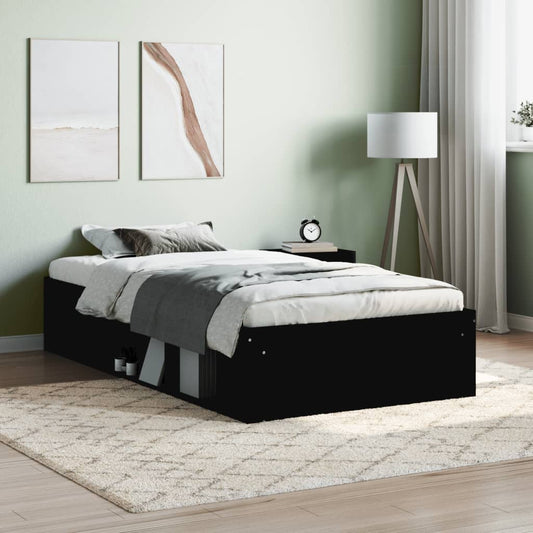 vidaXL Bed Frame Black 90x190 cm