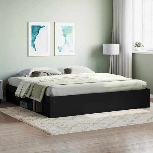 vidaXL Bed Frame Black 200x200 cm
