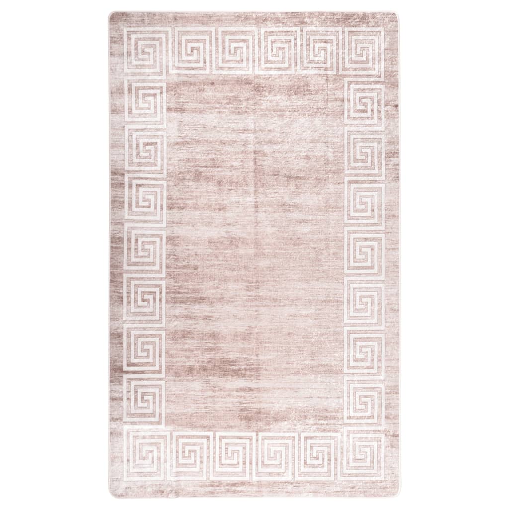 vidaXL Rug Washable Beige 150x230 cm Anti Slip