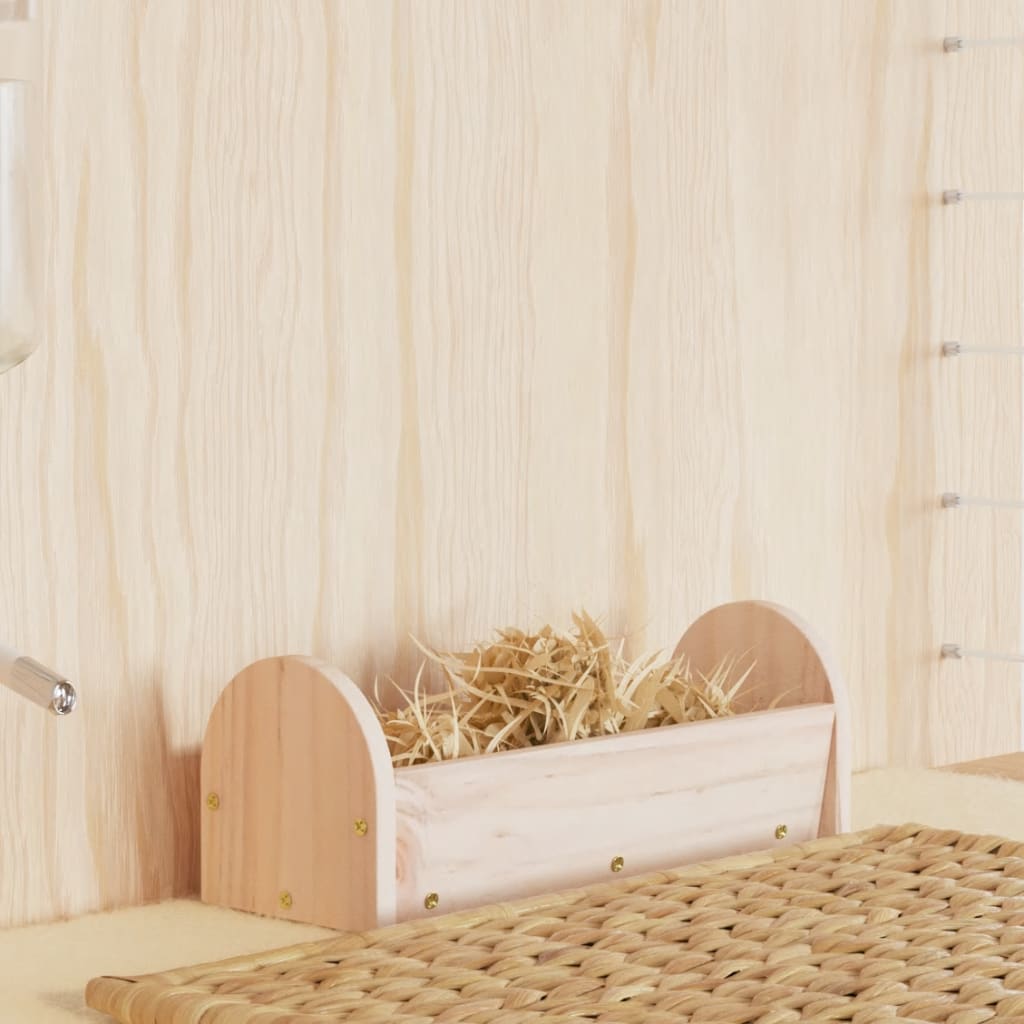 vidaXL Rabbit Hay Feeder 28x10x10 cm Solid Wood Fir