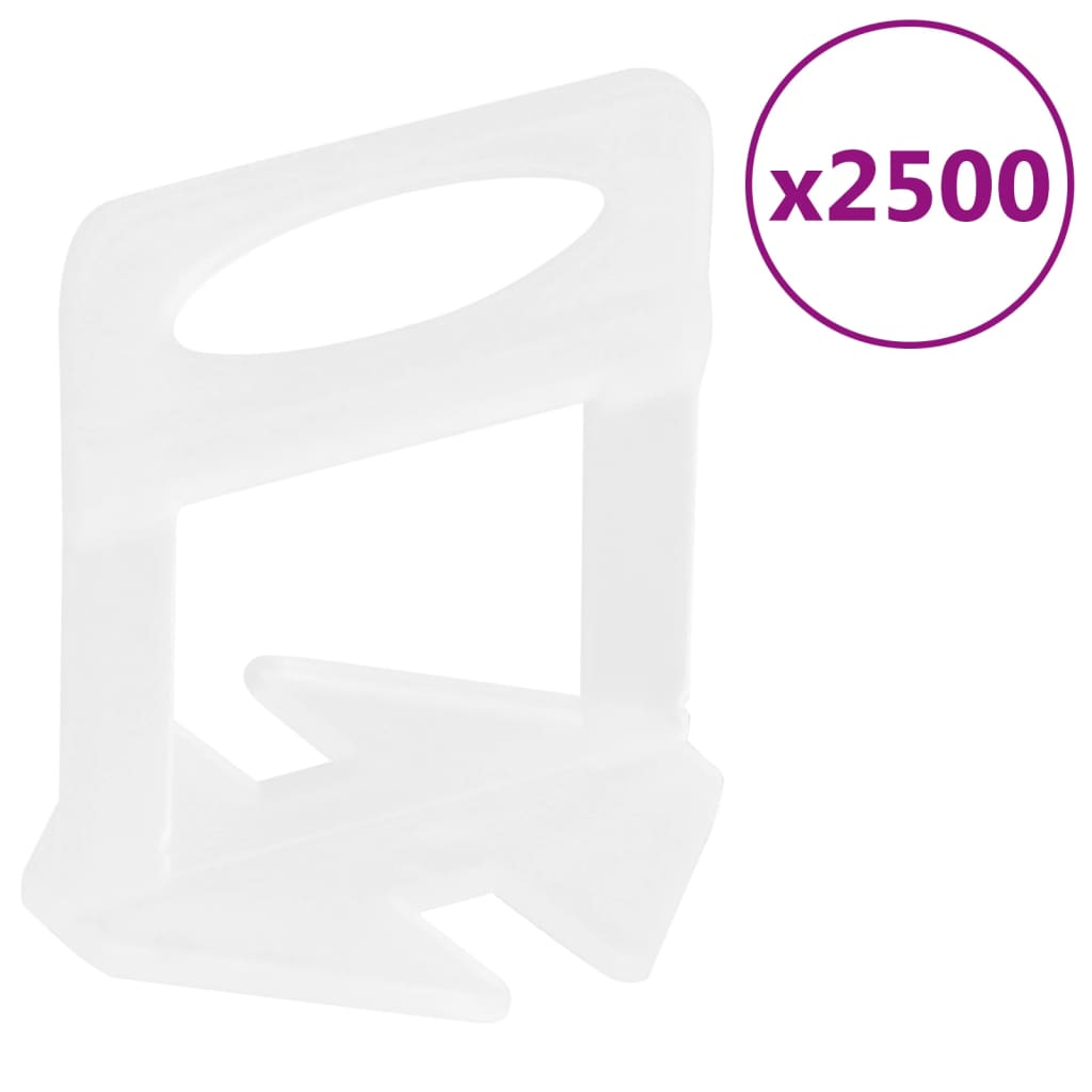 vidaXL Tile Levelling Clips 2500 pcs 2 mm