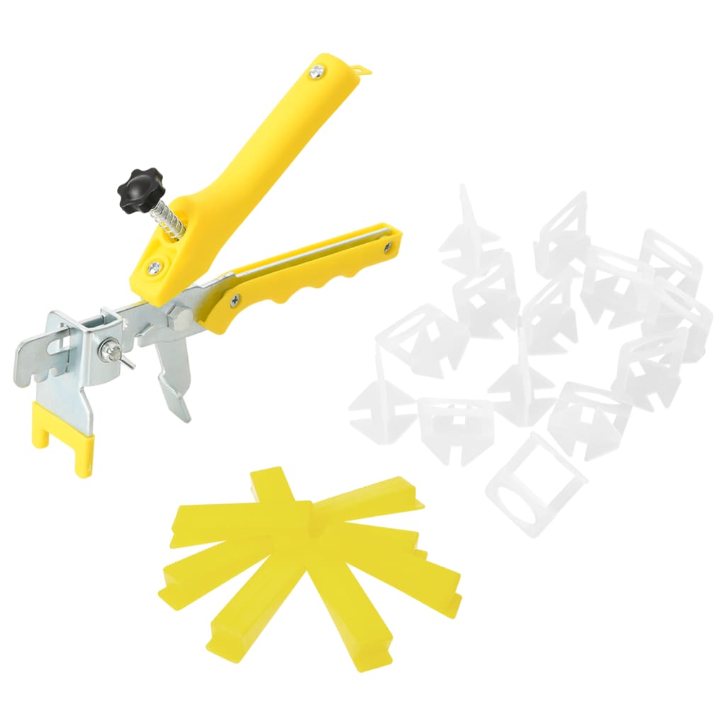 vidaXL Tile Levelling System 500 Wedges 2500 Clips 1.5 mm