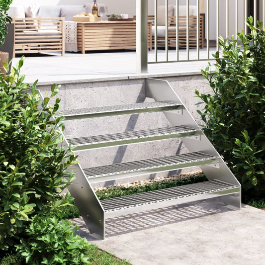 vidaXL Grate Step 100x24x7 cm Galvanised Steel