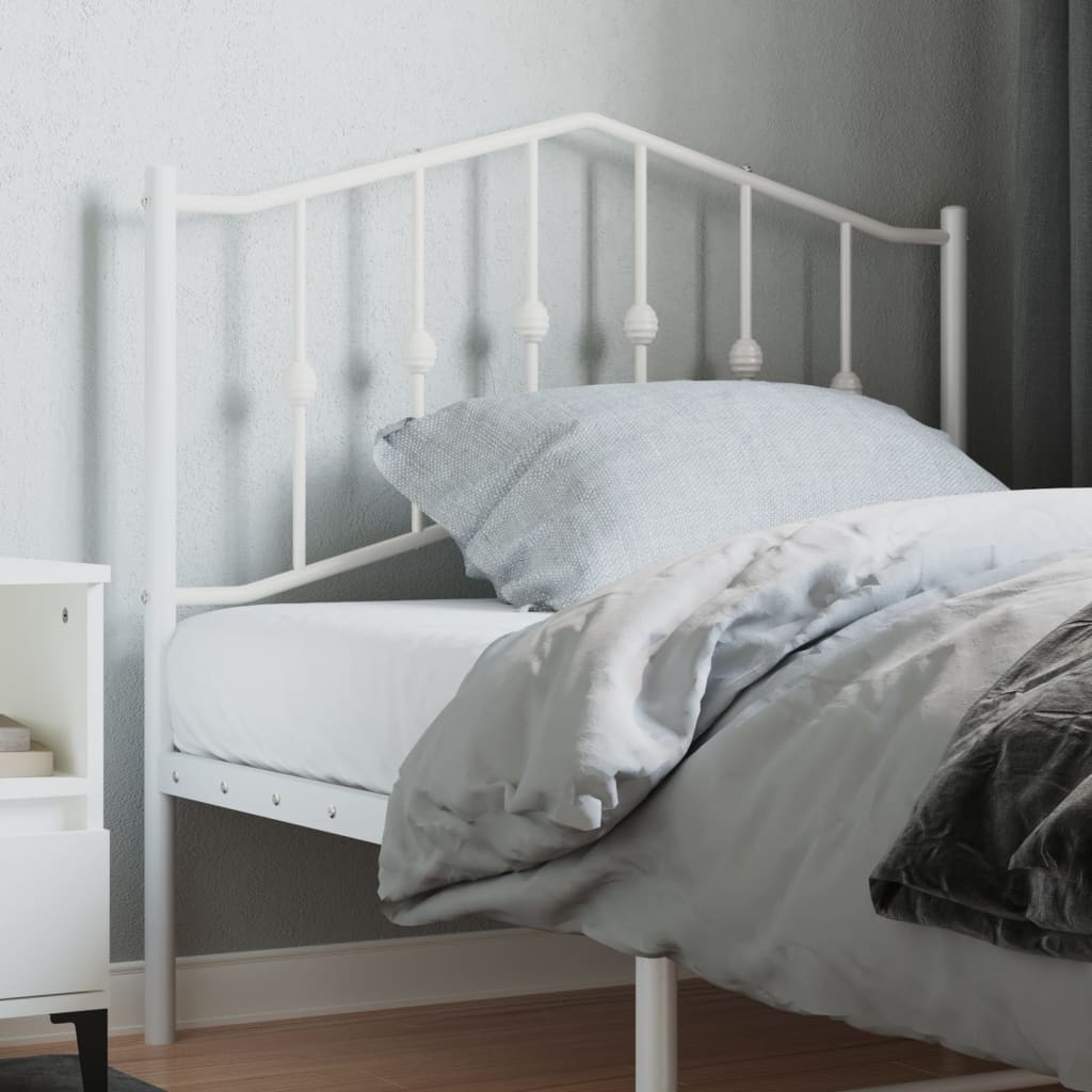 vidaXL Metal Headboard White 100 cm
