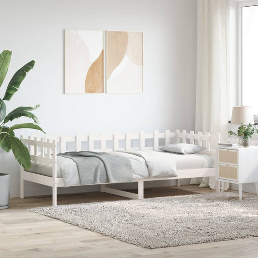 vidaXL Day Bed White 80x200 cm Solid Wood Pine